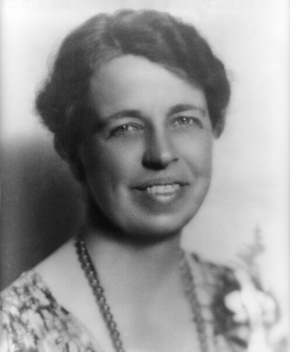 Soft-focus black and white portrait of Eleanor Roosevelt smiling, 1933.